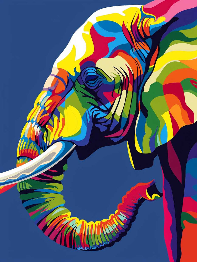 Abstract Elephant Diamond Painting