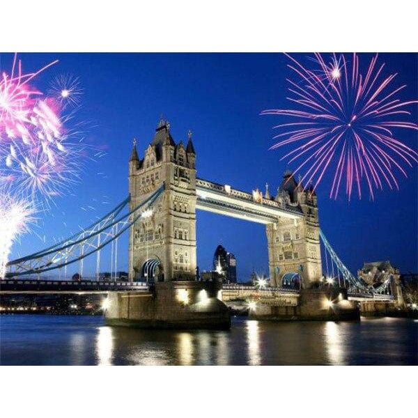 A Festive City Bridge Diamond Painting Diamond Art Kit