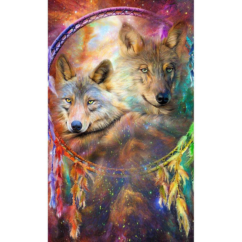 Dreamcatcher Wolf Diamond Painting Diamond Art Kit